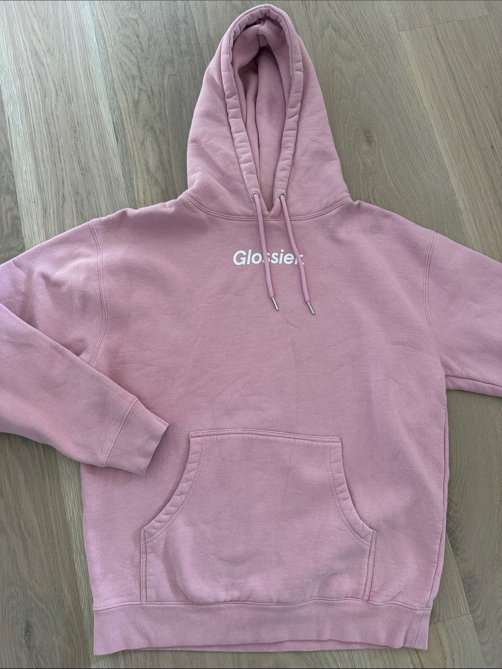Glossier Dusty Pink Logo Hoodie - Women's Pullover